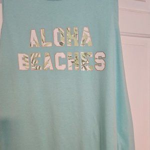 NWT Celebrate Together Graphic Tank Size M *ALOHA BEACHES* on front